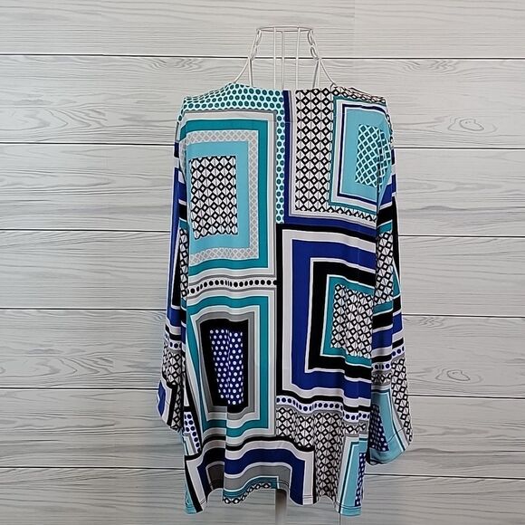 JM Collection geometric print tunic blouse Size XL - Picture 7 of 12